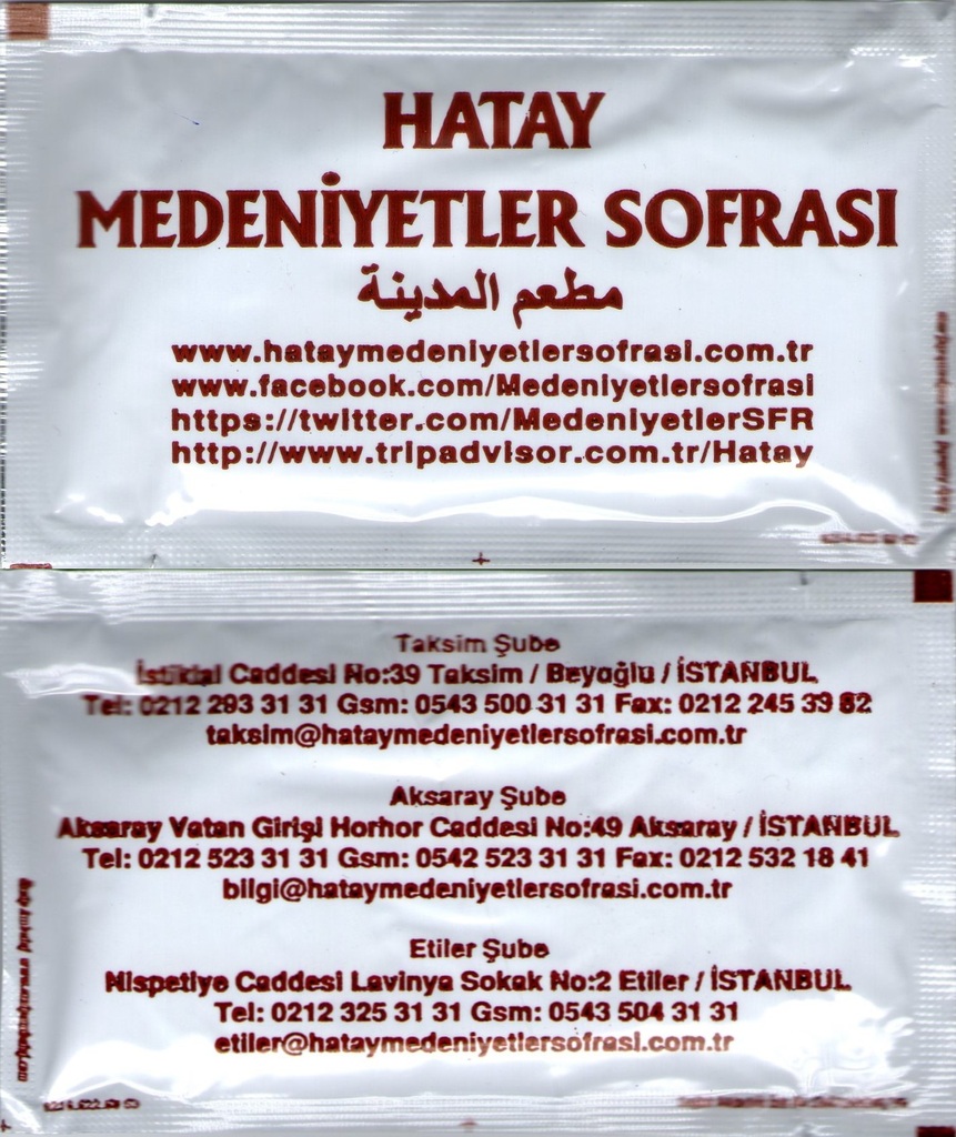 0296 Hatay Medeniyetler Sofrası - Etiler